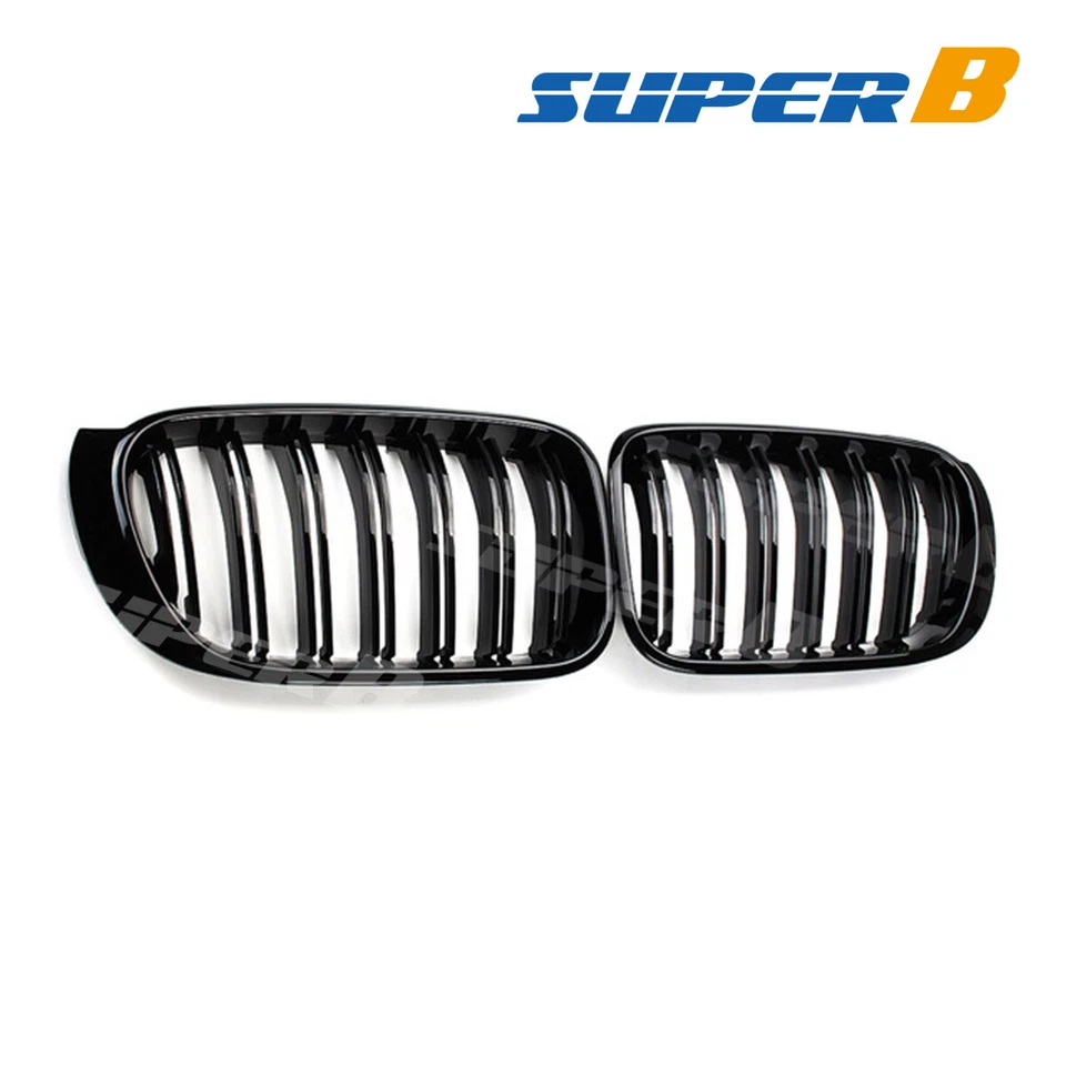 Front Bumper Grill Black Dual Slat Grille Fit 14-17 BMW X3 F25 LCI 14-18 X4 F26 Foto 3 de 3