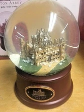NEW!!! Dowtown Abbey 7" Snow Globe with Brown Base and Plaque-NIB