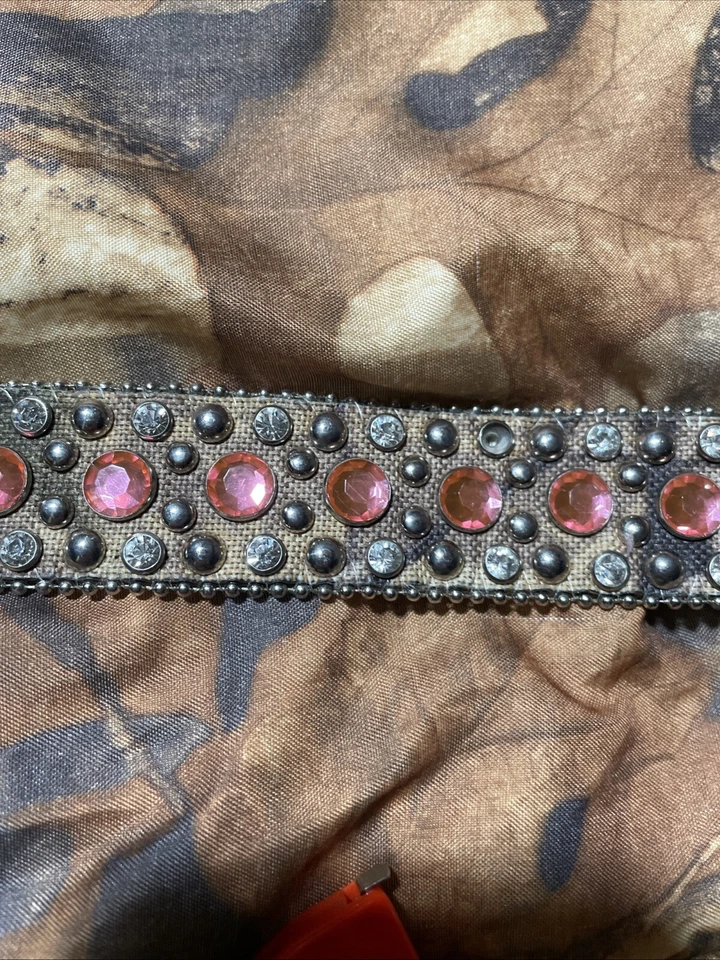 32” Camo , Pink Rhinestone Row Western Buckle Cowgirl Boy  Rodeo Belt  - Image 4 of 4
