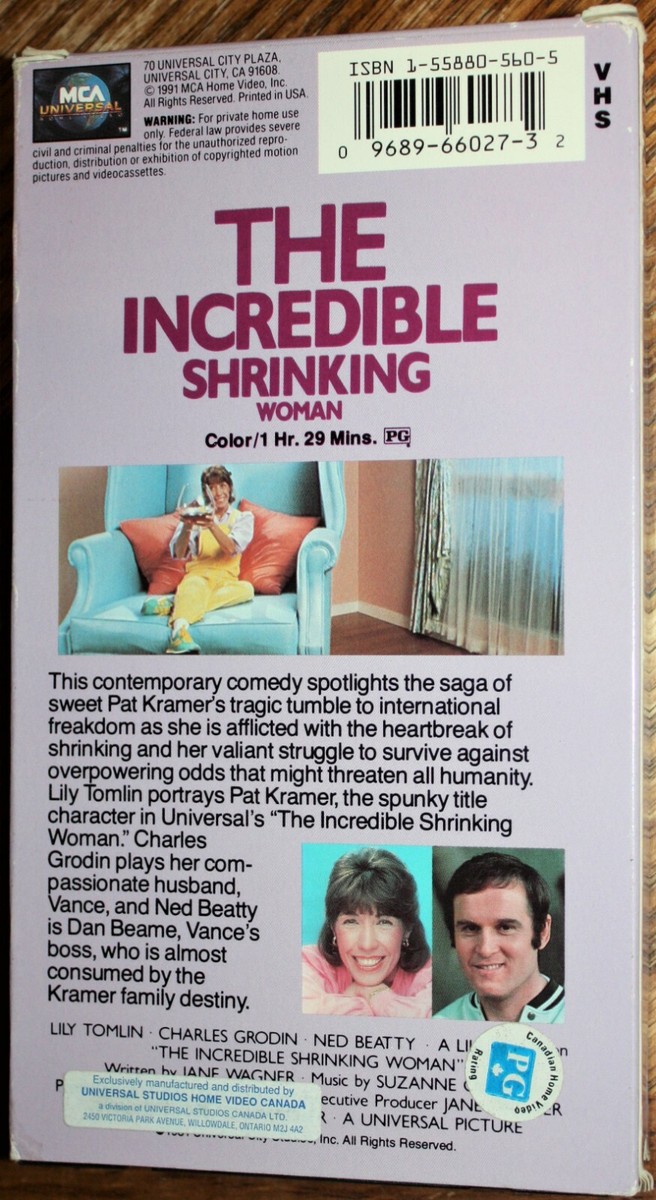 THE INCREDIBLE SHRINKING WOMAN (vhs) Lily Tomlin, Charles Grodin