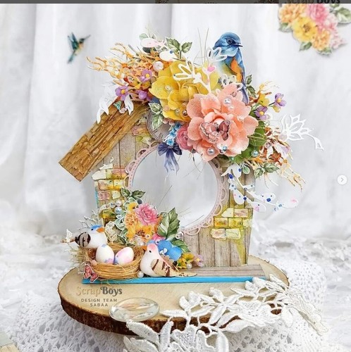 ScrapBoys Papers - Bird Romance POP UP Paper Pad 24/pk Scrapbook Elements - Picture 4 of 4
