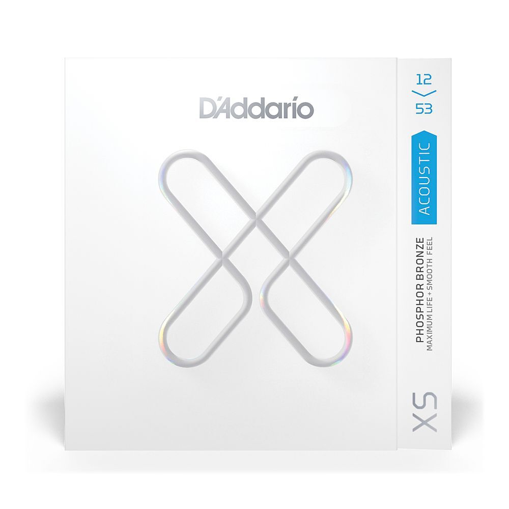 D'Addario XS Phosphor Bronze Coated Acoustic Guitar Strings (.012 - .053)