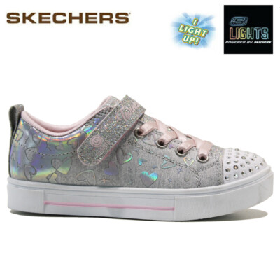 MÄDCHEN KINDER SKECHERS TRAINER SLIPPER BLINKEND LEICHT KOMFORT WANDERSCHUHE GRÖSSE