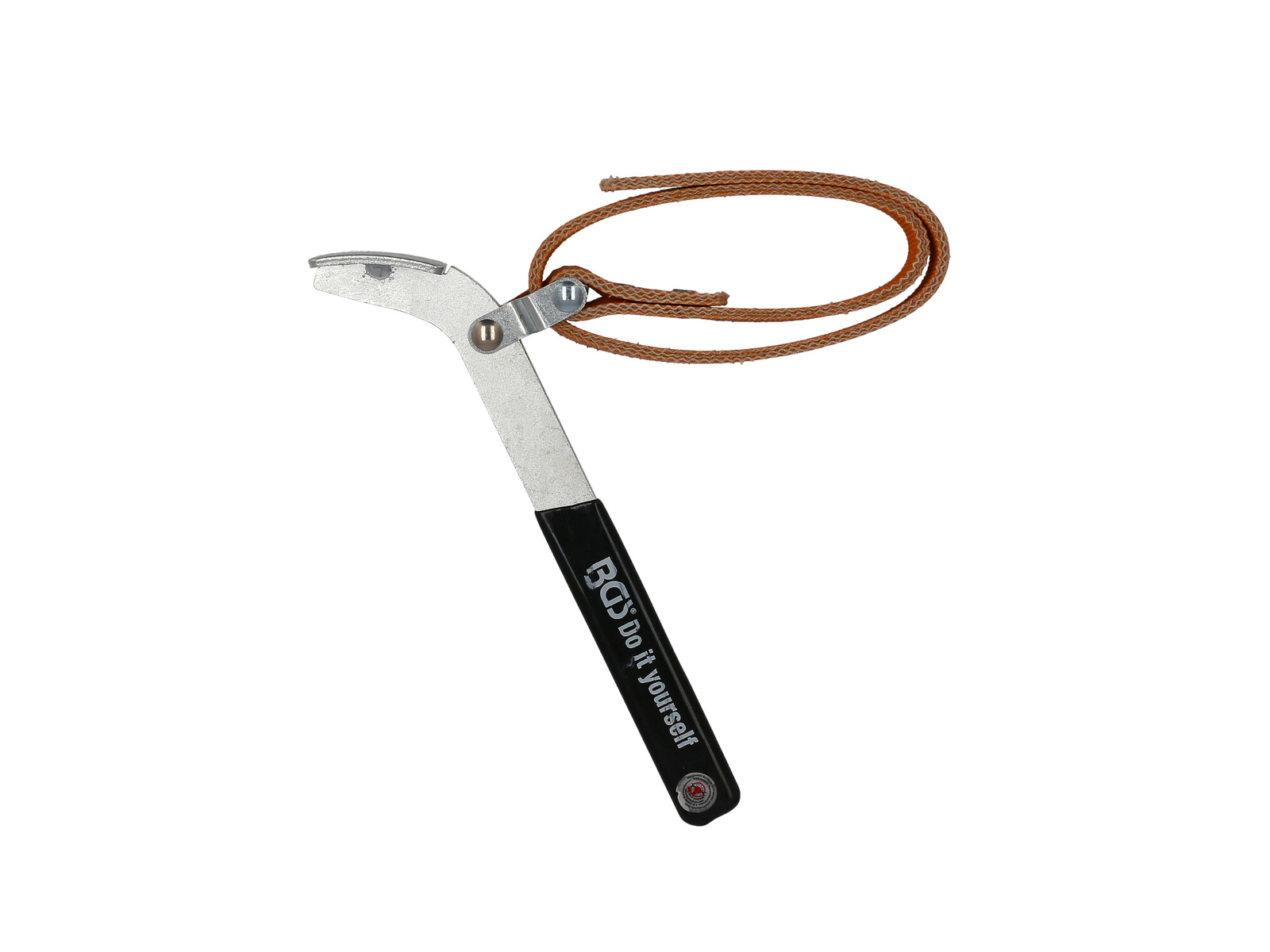 Belt wrench, retaining strap for flywheel