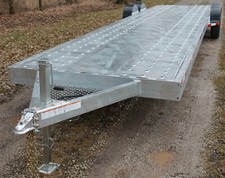 NEW_2026_35 Ft_HOT DIP GALVANIZED 2 Car Open Hauler Trailer Flatbed 14,000 LBS