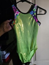 Alpha Factor Gymnastics Leotard AXS Dance Ballet Cheer, Metallic Foil