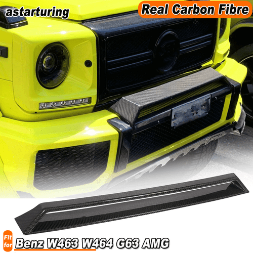 For Benz W463 W464 G63  2019UP REAL Carbon Front Bumper Upper Air Vent Scoop - Picture 1 of 10