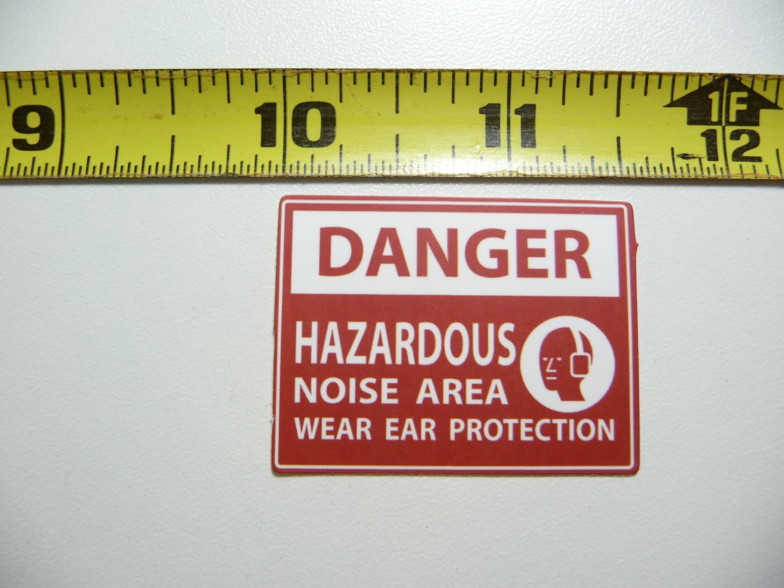 DANGER HAZARDOUS NOISE AREA WEAR EAR PROTECTION DECAL STICKER LITTLE MINI SIGN