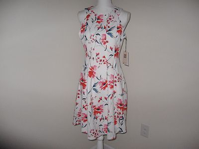 Ivanka Trump Floral Print Scuba Crepe Fit-And-Flare Dress Woman 6/12/14NWT  | eBay