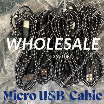 10Ft/3M Braided USB Type C Data Charger Cable Lot For Samsung iPhone 15 16 17Air