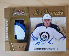 2015-16 Fleer Showcase Andrew Copp Hot Prospects 3 Color RPA 31/499 Jets