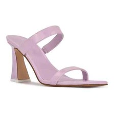 Nine West Dilene Women's Dress Sandals Heels Prom Light Purple Lilac Lavender 5