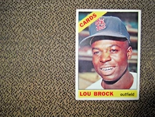 1966 TOPPS BASEBALL SET LOU BROCK #125 EX, Centered! **RARE**