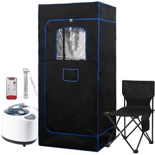 Super Large 1500W 3L Full Size Portable Steam Sauna Personal Home Spa w/ Remote
