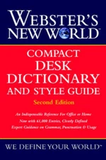 Websters New World Compact Desk Dictionary and Style Guide, Second  - GOOD