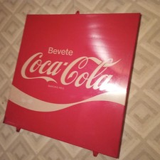 INSEGNA PUBBLICITARIA COCA COLA VINTAGE Prodotta 1971