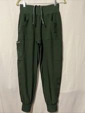 LANDAU FORWARD 4 Way Stretch Womens Green Jogger Scrub Pants PS New No Tags
