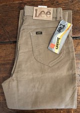 Vintage USA Deadstock Lee Corduroy Pants Juniors 11 Tan New Cowgirl 27 x 34.5