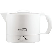 32 oz Electric Water Kettle 120W Adjustable Heat, White