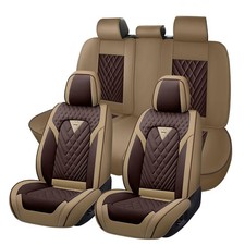Seat Covers Ford F-250 2011-2026 Full Set Waterproof Leather Brown Coffee
