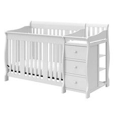 Stork Craft 4-in1 Portofino Crib  Changer Combo in White
