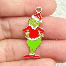 50Pcs Cartoon Christmas Charm Rarring Necklace Pendants DIY Jewelry Making