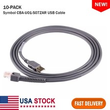 10 Pack CBA-U01-S07ZAR USB cable for Symbol Motorola Barcode Scanner 7FT 2M- NEW