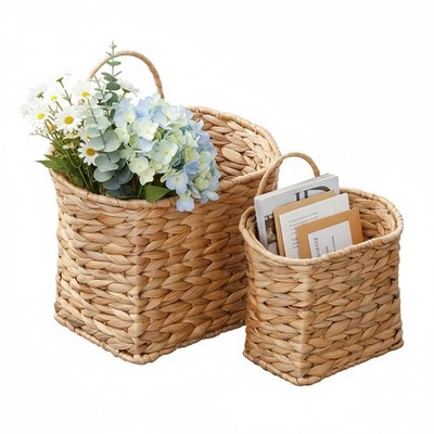 Wicker Hanging Basket,Woven Hanging Wall Basket for Organizing and Decor,Natu...