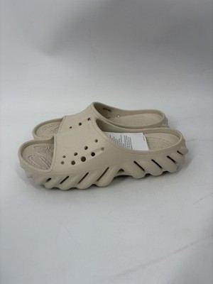 Crocs Echo Slide Men 5 Women 7 Beige Stucco Chunky Comfort Sandals