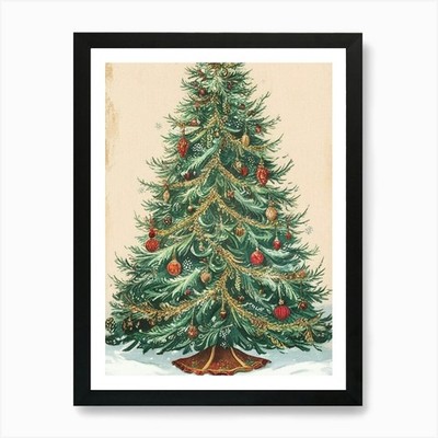 William Morris Christmas Tree 56 Ar Framed Wall Art Poster Canvas Print Picture