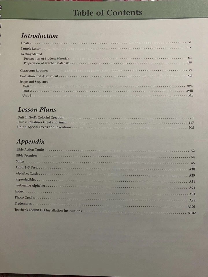 BJU Press Phonics & English 1 -Teacher’s English 3rd Ed. - Part 1 & 2 W/ CD Rom. - Image 3 of 4