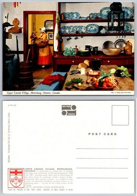 Upper Canada Village Morrisburg Ontario Kitchen John Hinde Postcard 1960s