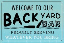 Outdoor Patio Signs Pool Decor For Outdoor Wall Decoration Yard Tin Metal Signs