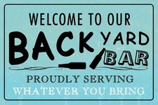 Outdoor Patio Signs Pool Decor For Outdoor Wall Decoration Yard Tin Metal Signs