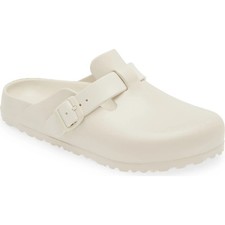 Birkenstock Men Boston EVA Slip On Comfort Clogs Size US 11 Eggshell White BQ38