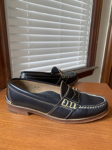 ZAPATOS MOCASINES RALPH LAUREN X RANCOURT 9D AZUL MARINO BEEFROLL PENNY 9 D - Imagen 2 de 21