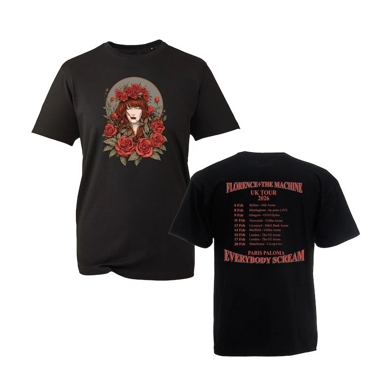 Florence and The Machine 2026 Tour T-Shirt, Everybody Scream Music Inspired Shir