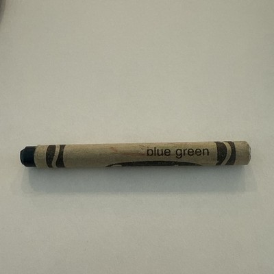 Blue-Green Crayola Crayon Binney & Smith Vintage Retired Discontinued RARE Color