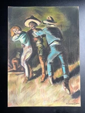 Maynard Dixon Drawing on paper (Handmade) signed and stamped mixed media.