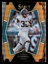 2021 Panini Select #189 Tyson Campbell Orange Prizm Die Cut #/249