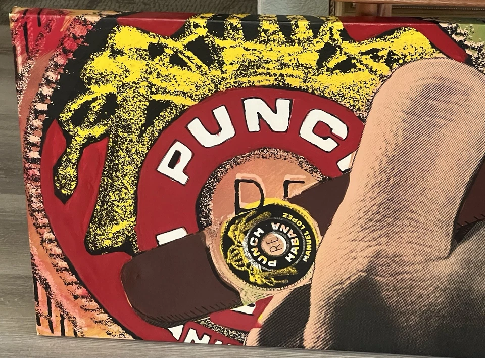 Punch 2 сигар холст Deluxe трафаретная печать Steve Kaufman SAK - #11/150 - Изображение 3 из 4