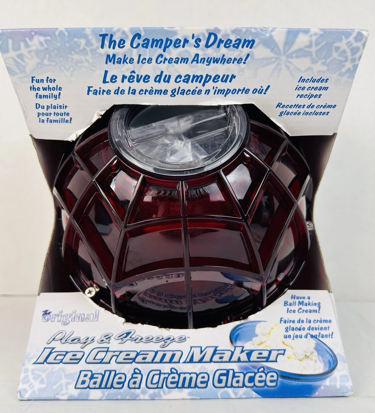 Original Play & Freeze Ice Cream Maker Ball Rolling Camping Play Red Pint NOS
Opens in a new window
