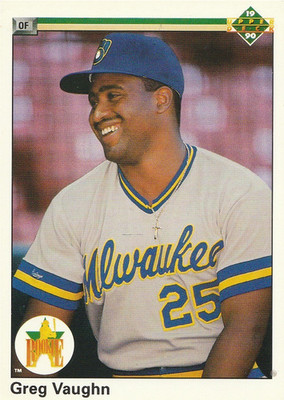 メジャーリーグ　カード　Greg Vaughn 1990 Upper Deck Greg Vaughn Milwaukee Brewers #25 | eBay