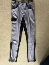 RIDING PANTS Ladies *VGC Large *Gray and Black 5 Pocket Fullseat Pants Polyester