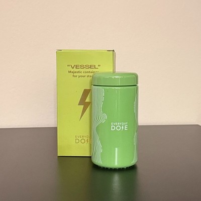Everyday Dose Vessel Majestic Airtight Glass Storage Jar Green With Lid