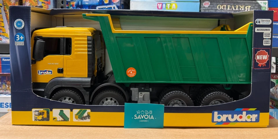 BRUDER 03766- scala 1:16 - MAN TGS CAMION CON CASSONE RIBALTABILE - NUOVO - Immagine 2 di 4