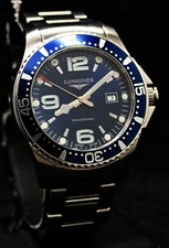 Longines HydroConquest L3.640.4 Swiss Rotating Bezel Blue Watch 'Box and Paper'