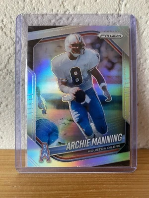 2025 Panini Prizm Archie Manning #166 Silver Prizm Houston Oilers - Bild 1 von 2