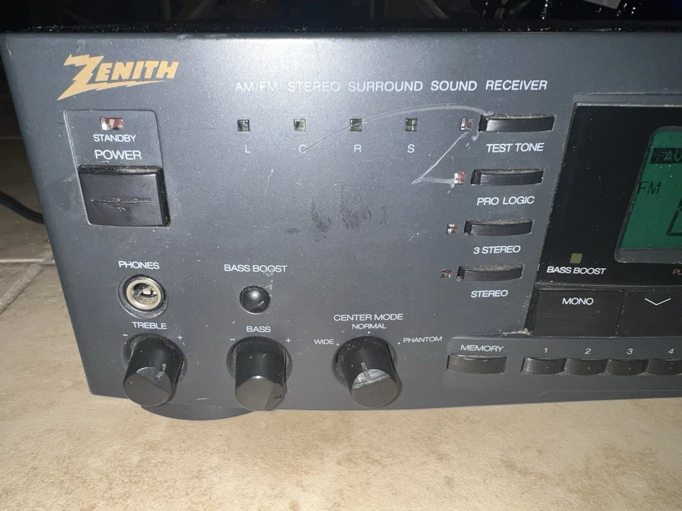 Zenith AM/FM Stereo Surround System Receiver Model # Z763B Working - Image 2 of 4
