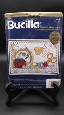 VTG NOS Bucilla Countd Cross Stitch Kit 42010 A Stitch in Time Maria Stanziani